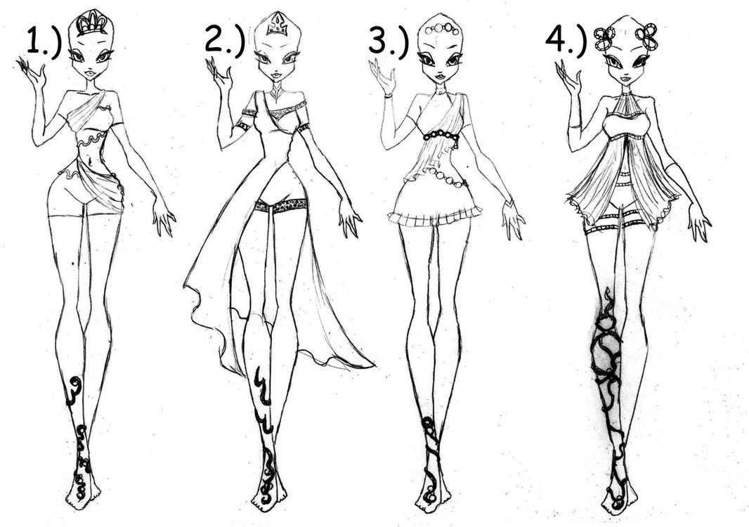 1066x750 Winx Club Adoptable Enchantix Sketches Ii Sold By Inspi - Winx Club Sketches