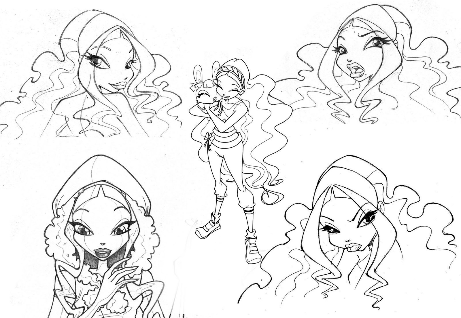 1600x1105 Winx Club Immagini Winx Club Sketches Hd Wallpaper And Background - Winx Club Sketches
