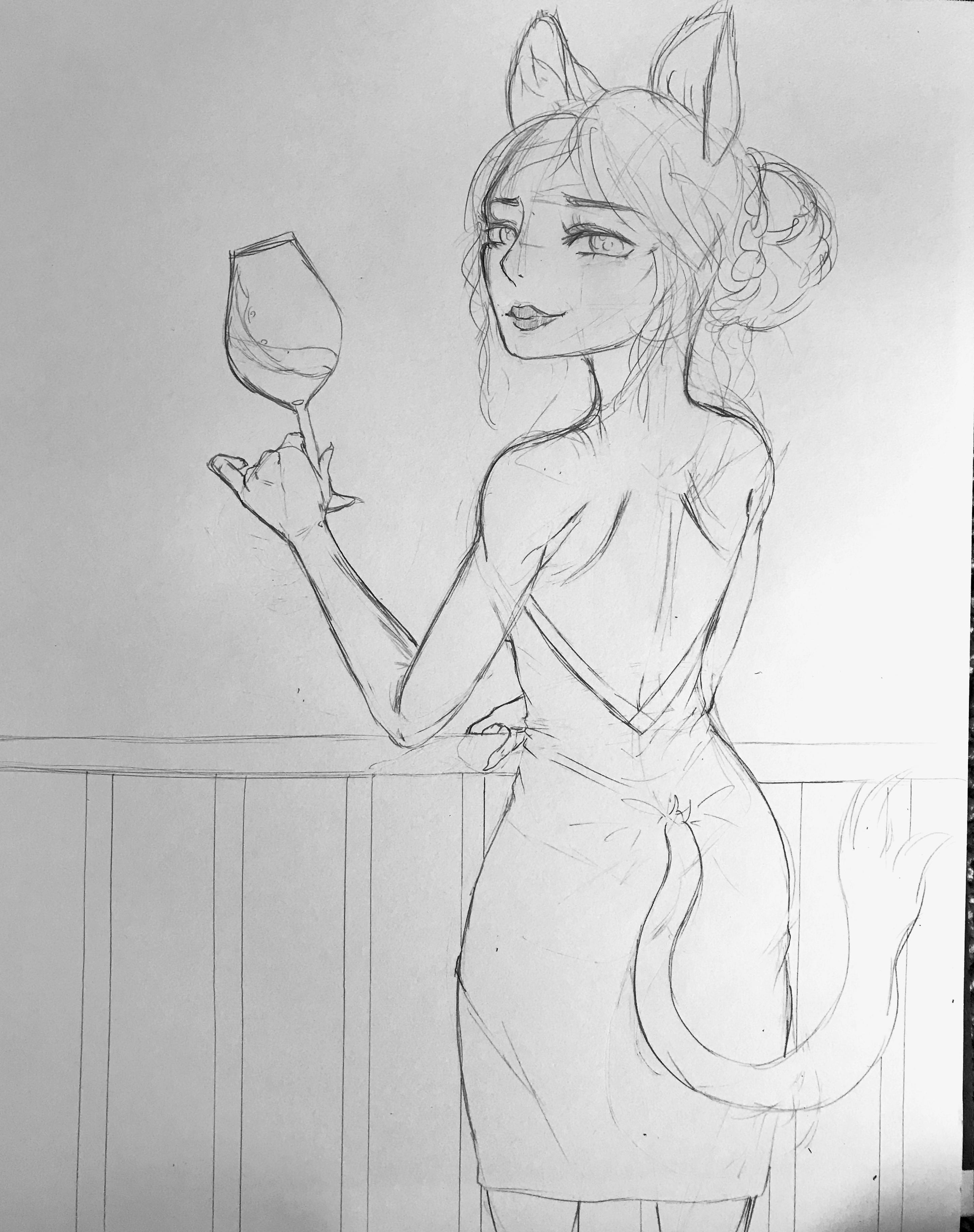 2891x3658 Wip Sketch Of My Firran Alt Archeage - Wip Sketch