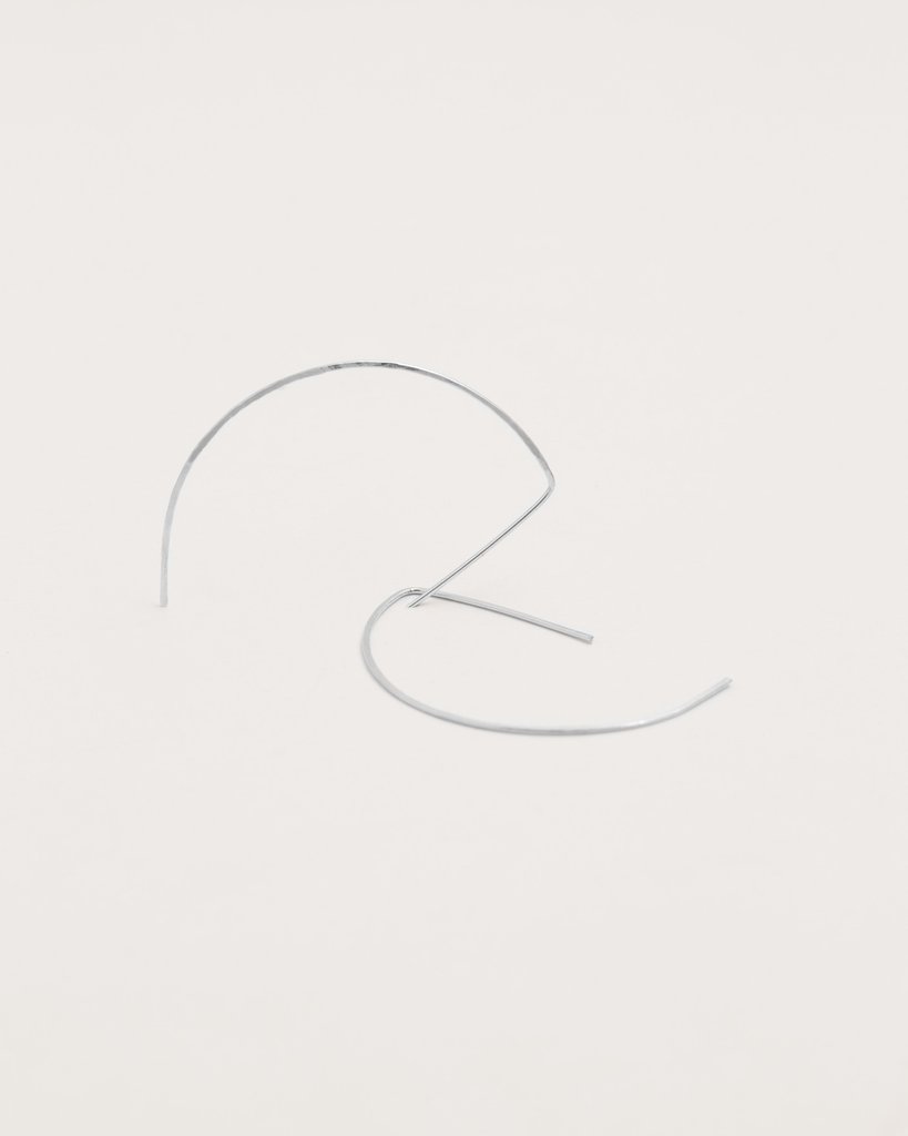 819x1024 Sterling Silver Threaded Wishbone Earrings (Silver) Modern Citizen - Wishbone Sketch