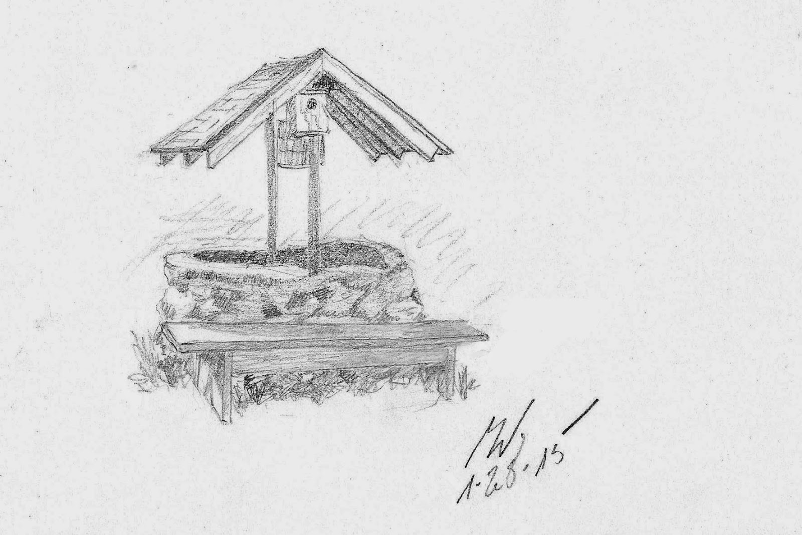 1600x1067 Stickfigure Gardening A Garden Journal Of Backyard Ecology - Wishing Well Sketch