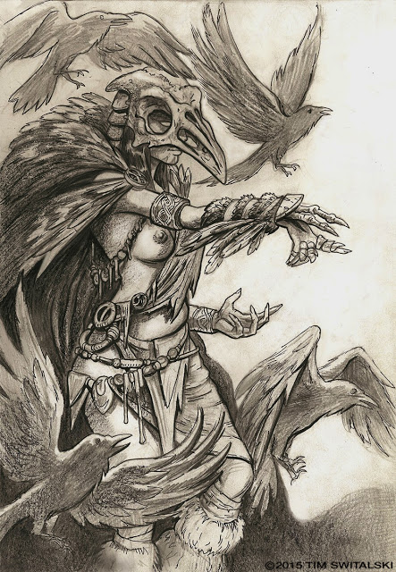 443x640 Raven Witch Sketch - Witch Sketch