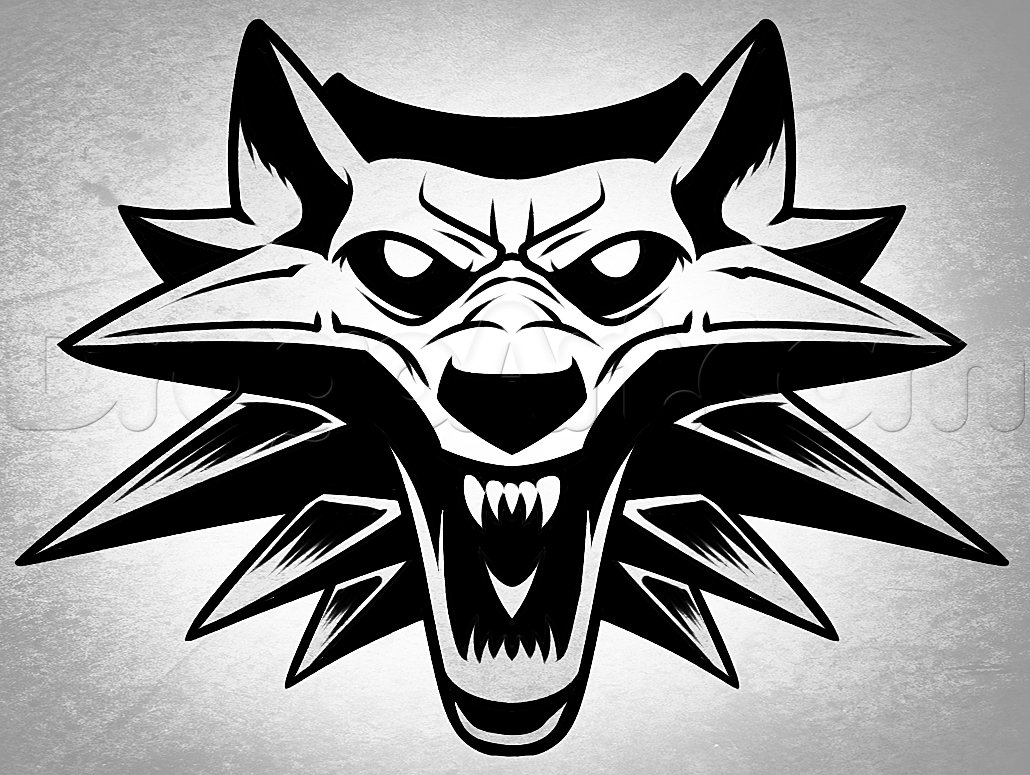 1030x775 How To Draw The Witcher Logo, Step By Step, Video Game Characters - Witcher 3 Sketch