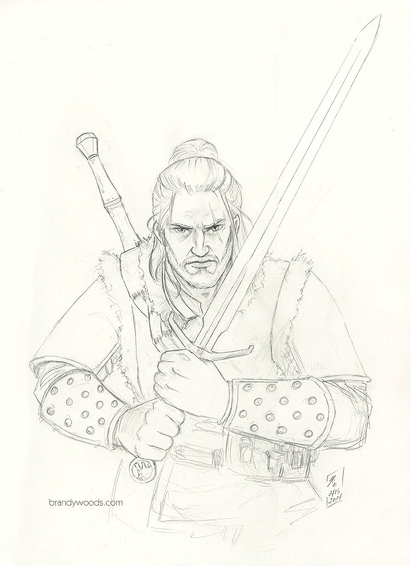 1400x1925 Illustration - Witcher 3 Sketch