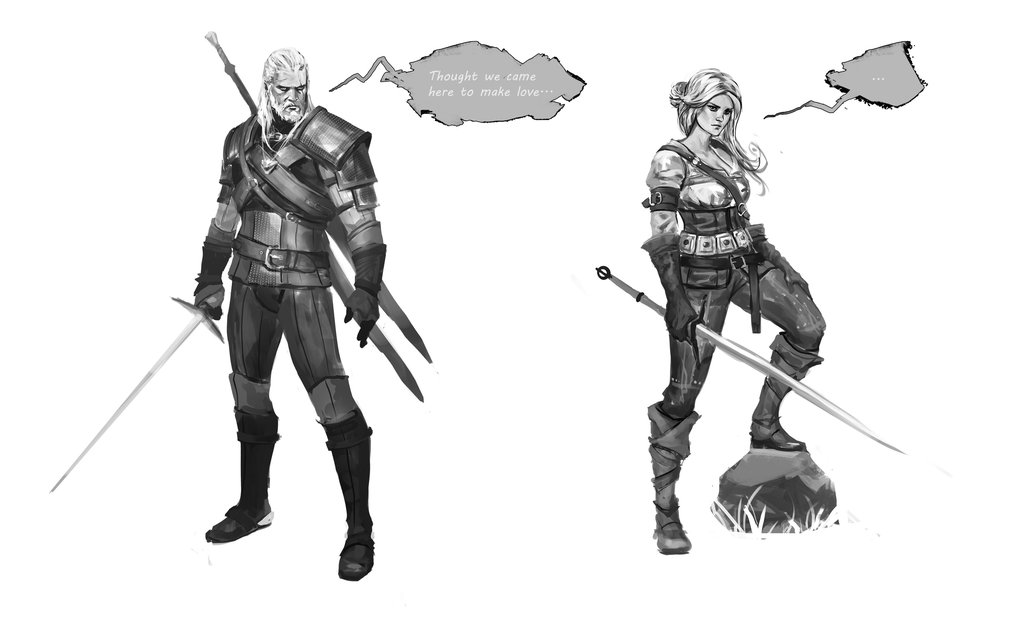 1024x620 Witcher 3 Sketch By Kike1988 - Witcher 3 Sketch