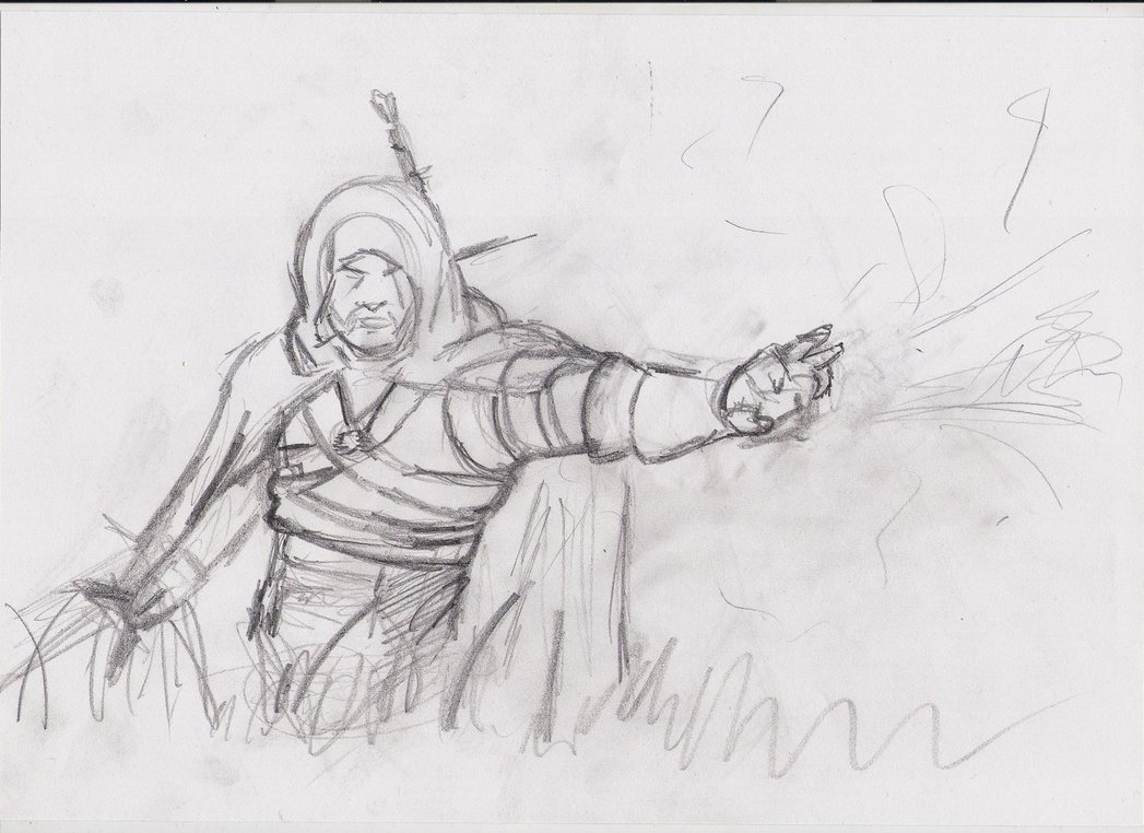 1047x762 Witcher 3 Sketch By Reactsan - Witcher 3 Sketch
