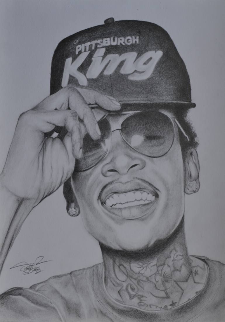 770x1103 Wiz Khalifa (Cameron Jibril Thomaz) Drawing By Solutin One - Wiz Khalifa Sketch