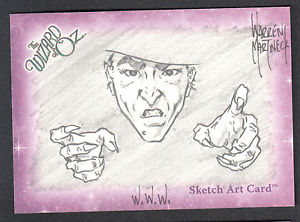 300x222 The Wizard Of Oz Series 1 Breygent 2006 Sketch Card By Warren - Wizard Of Oz Sketch