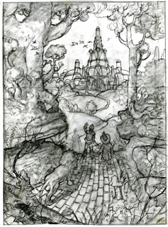 237x320 The Wizard Of Oz The Emerald City On The Horizon Fantasy - Wizard Of Oz Sketch