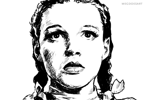 500x346 Wizard Of Oz, Drawing, Dorothy, Vintage, Movie Via Tumblr - Wizard Of Oz Sketch
