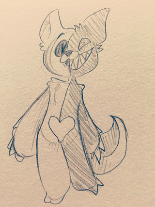 320x427 Lil Full Body Sketch Of Deathsong - Wolf Body Sketch