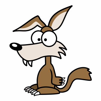 350x350 Drawing A Cartoon Wolf - Wolf Cartoon Sketch