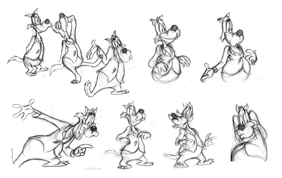 1123x711 Mr. Wolf Sketches By Brien Likes Cartoons - Wolf Cartoon Sketch
