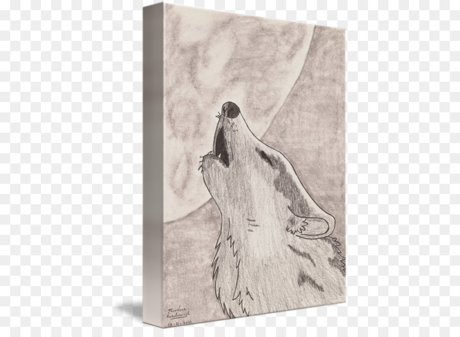 900x660 Canidae Drawing Dog Moon Sketch - Wolf Howling At Moon Sketch