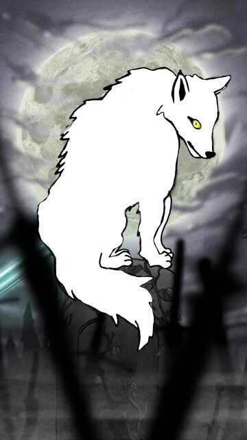 360x640 Wolf Moon - Wolf Moon Sketch