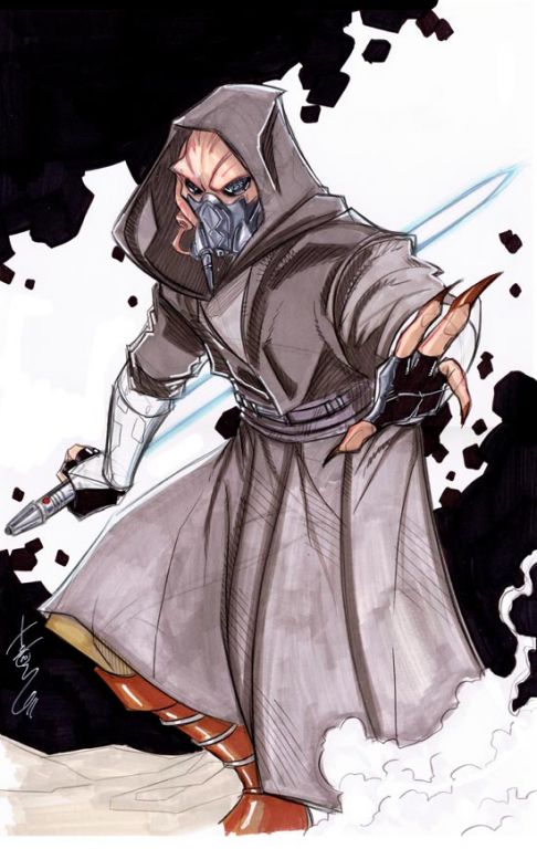 486x768 Plo Koon Collection - Wolf Pack Sketch