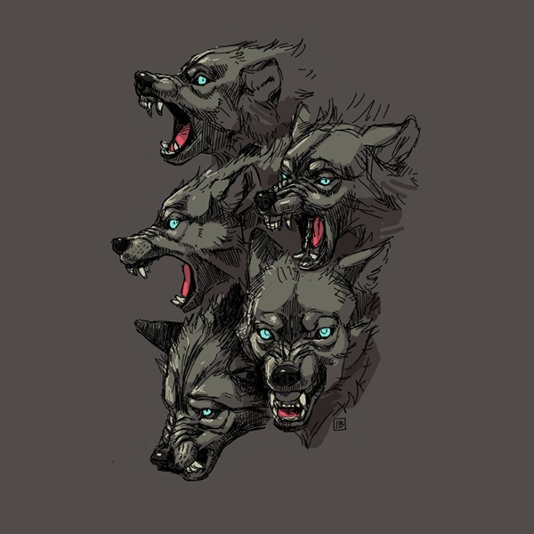 Wolf Pack Sketch at PaintingValley.com | Explore collection of Wolf ...