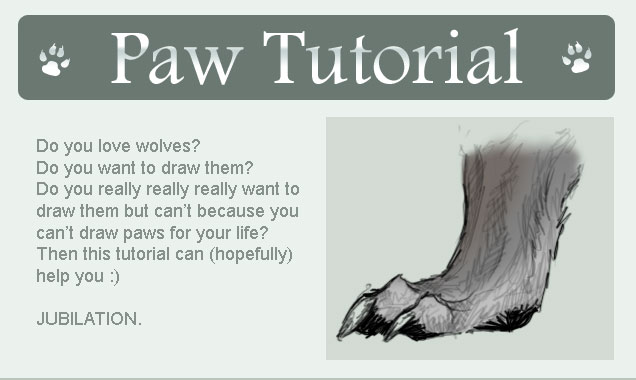 636x380 How To Draw Wolf Paws - Wolf Paw Sketch