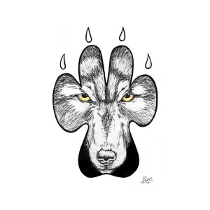 300x300 Wolf Paw Drawing By Chaotic Expressions - Wolf Paw Sketch