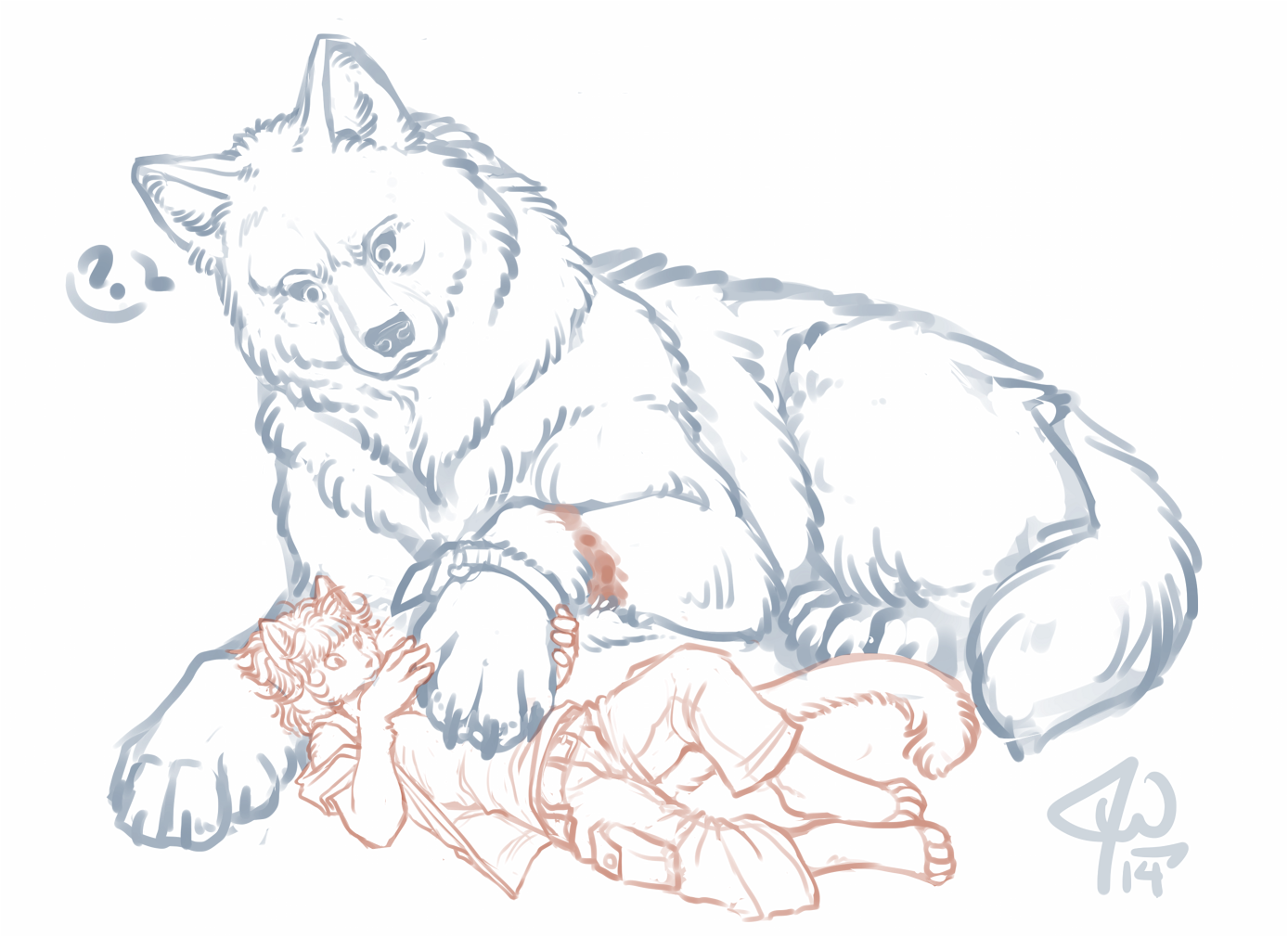 1388x1010 Giant Wolf Paw Weasyl - Wolf Paw Sketch