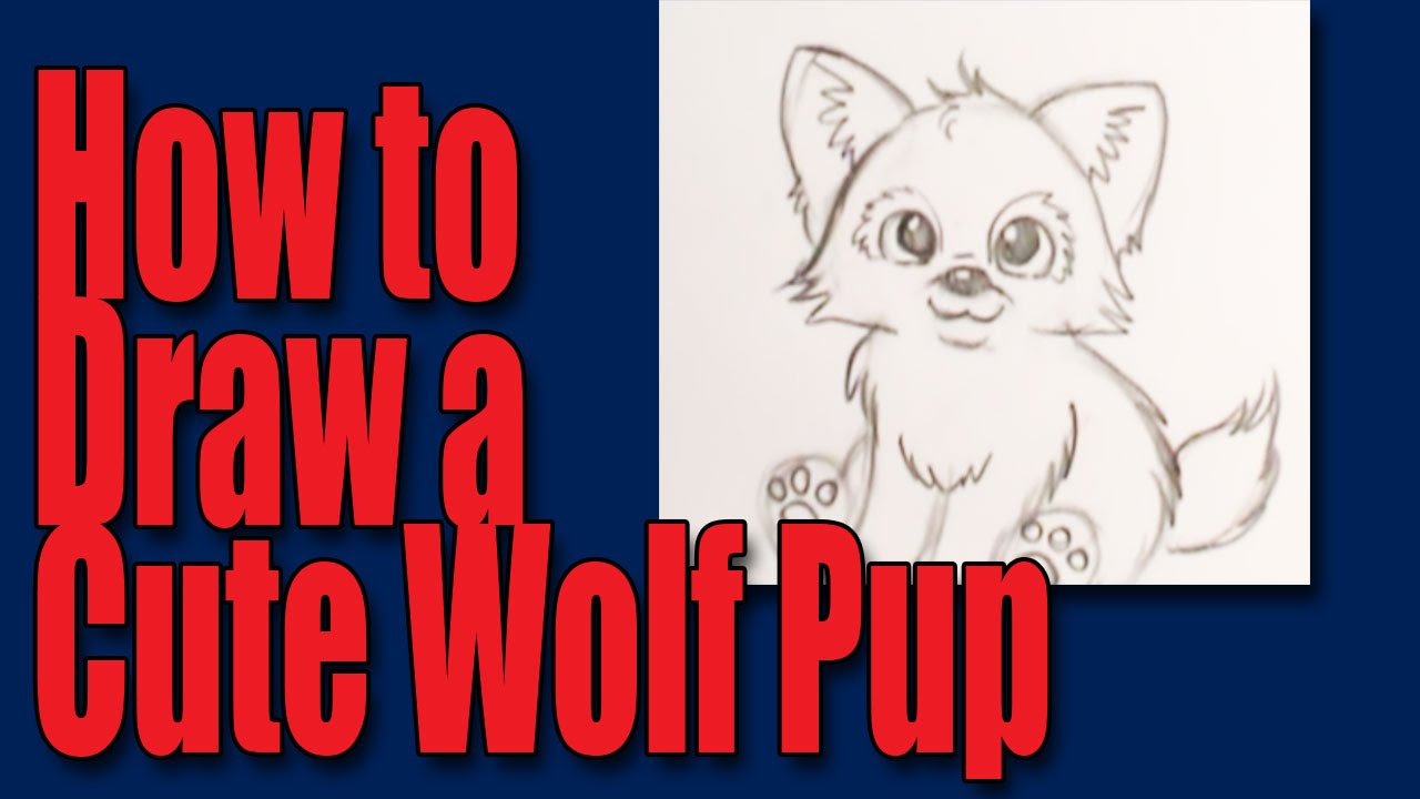 1280x720 How To Draw A Cartoon Wolfpup - Wolf Pup Sketch