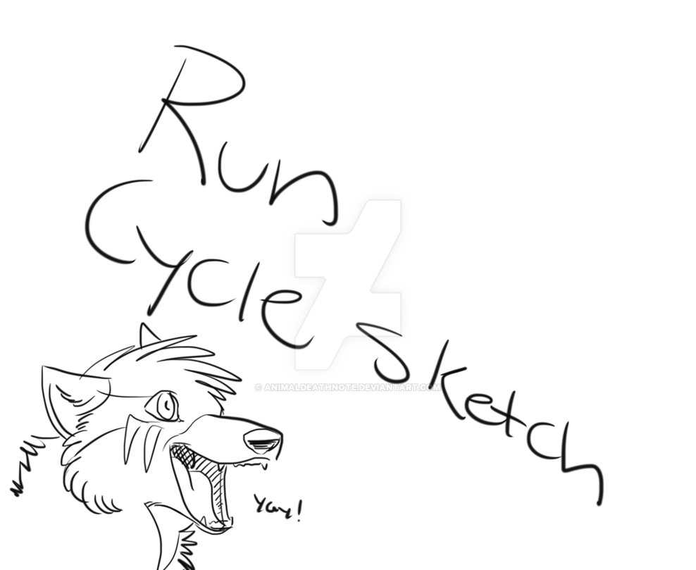 988x809 Running Wolf Animation Sketch ((Click Link Below By Shiinrai On - Wolf Running Sketch