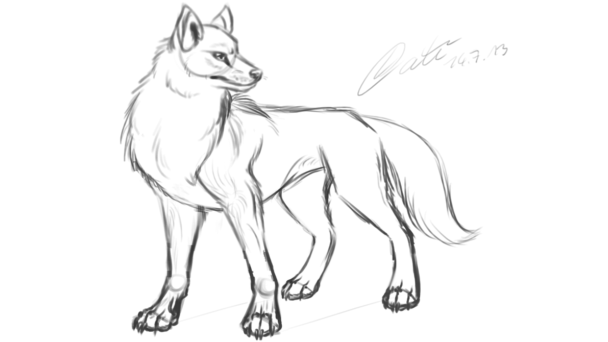 1191x670 Random Wolf Sketch By Wolfwrathknight - Wolf Sketch Easy