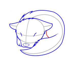 302x237 How To Draw How To Draw A Sleeping Wolf Pup - Wolf Sketch Step By Step