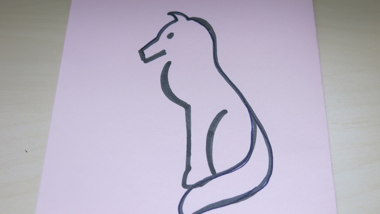 1280x720 How To Draw A Wolf Drawing Tutorial For Kids - Wolf Sketch Tutorial
