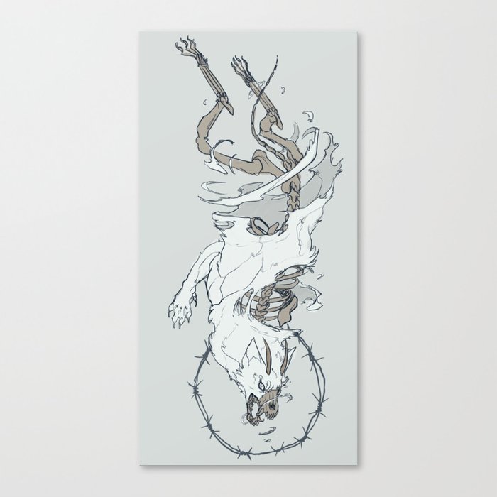 700x700 Wolf Tattoo Sketch.1 Canvas Print By Remarin Society6 - Wolf Tattoo Sketch