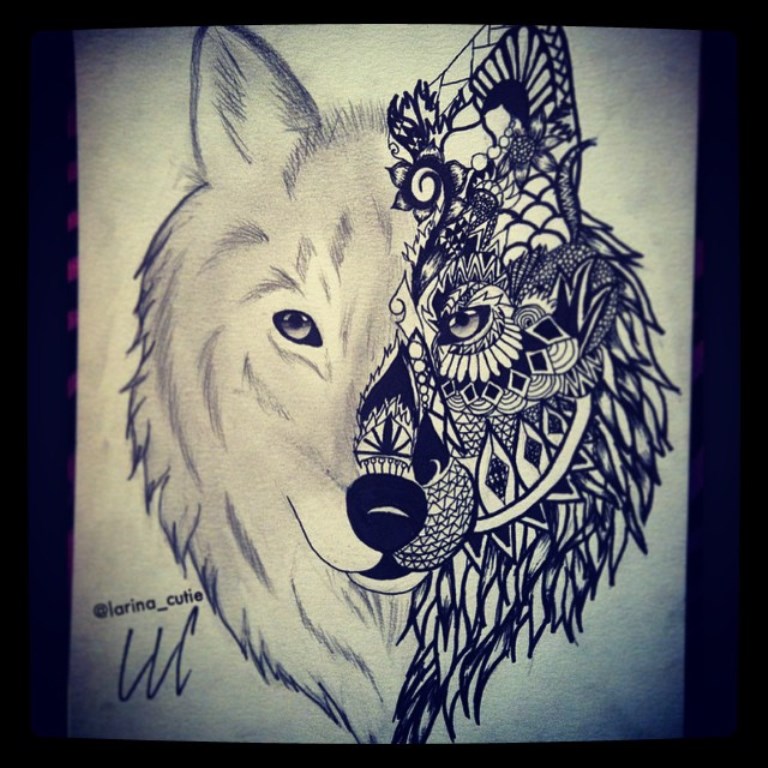 768x768 Wolf Tattoos Tattoofanblog - Wolf Tattoo Sketch