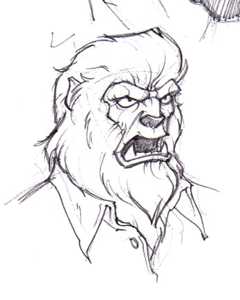 345x430 Siguastyle The Wolfman - Wolfman Sketch