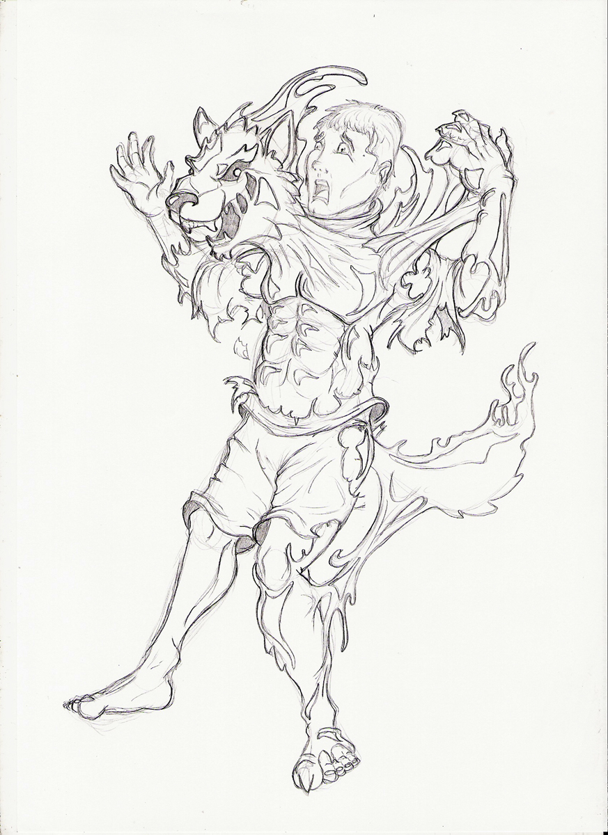 873x1200 Wolfman Mask Takeover Sketch By Proto - Wolfman Sketch