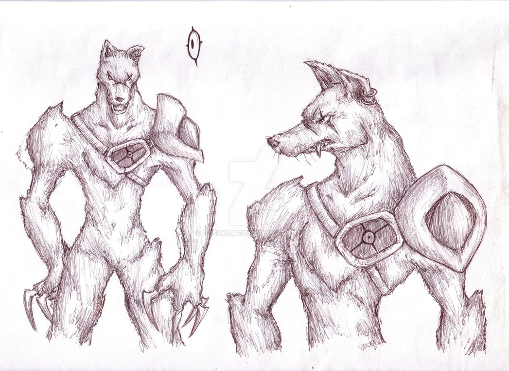 1047x762 Wolfman Sketch By Daerkomein - Wolfman Sketch