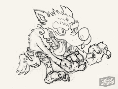 400x300 Wolfman Sticker - Wolfman Sketch