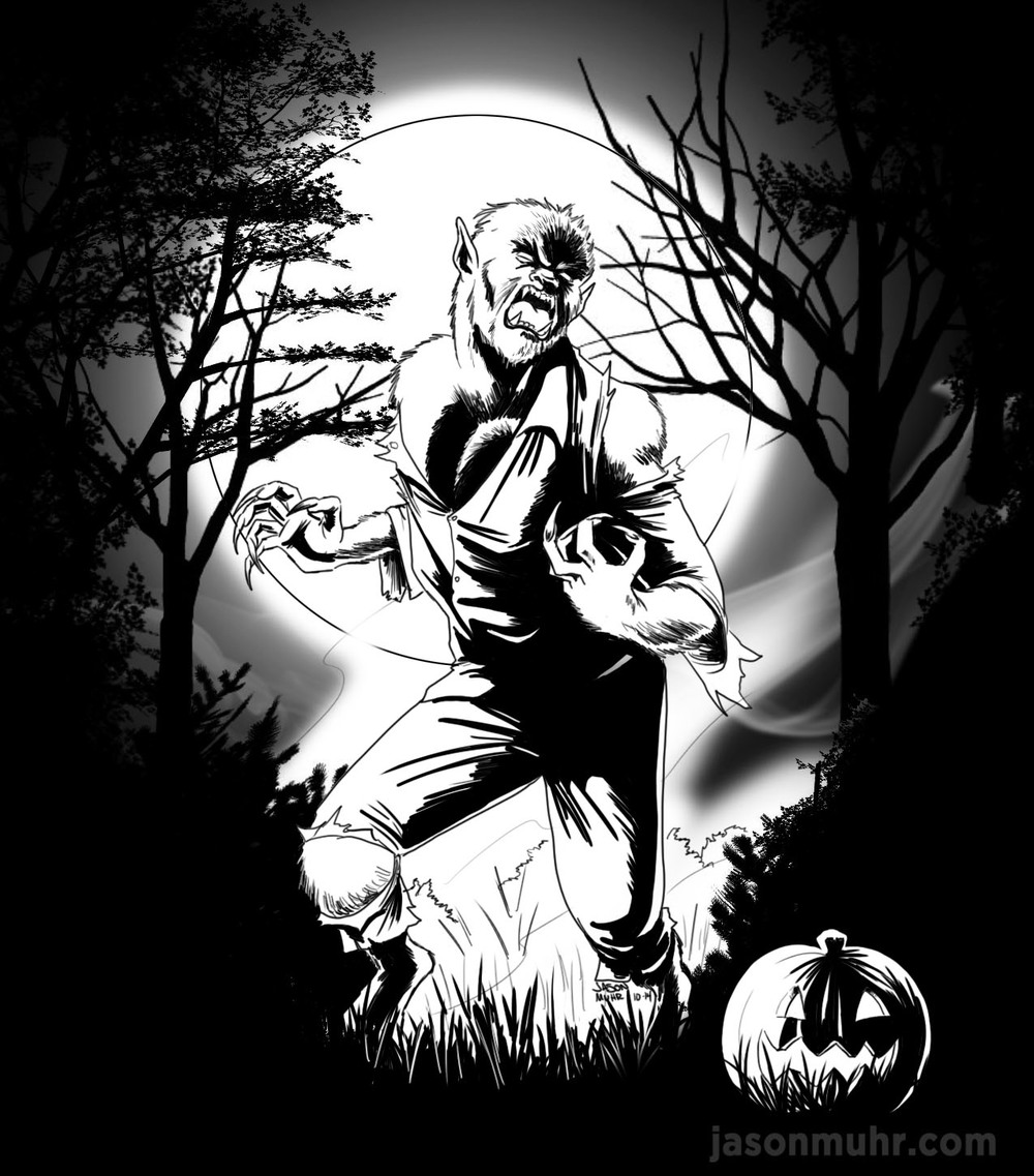 1000x1137 Daily Sketch The Wolfman Jason Muhr - Wolfman Sketch