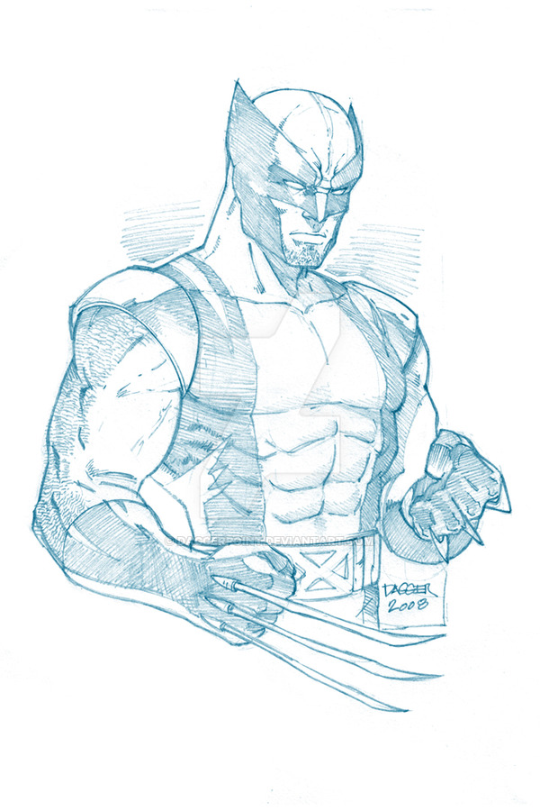 600x900 Wolverine Pencil Sketch By Daggerpoint - Wolverine Pencil Sketch