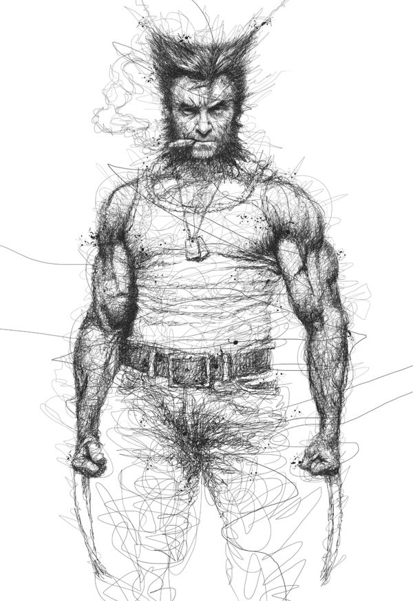 600x872 Wolverine By Vince Low - Wolverine Pencil Sketch