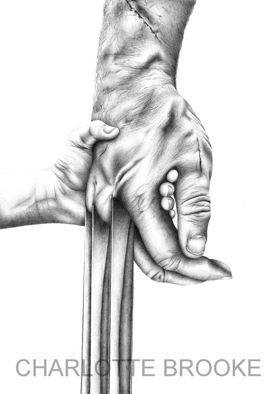 570x806 Logan Wolverine Pencil Drawing Print Etsy - Wolverine Pencil Sketch