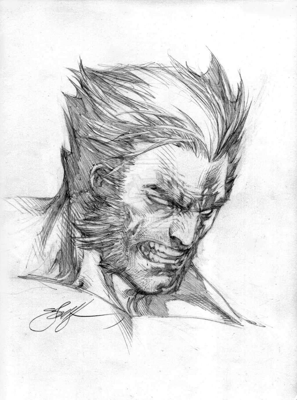 1024x1382 Wolverine Head Sketch By Ebas Traditional Amp Reference - Wolverine Sketch