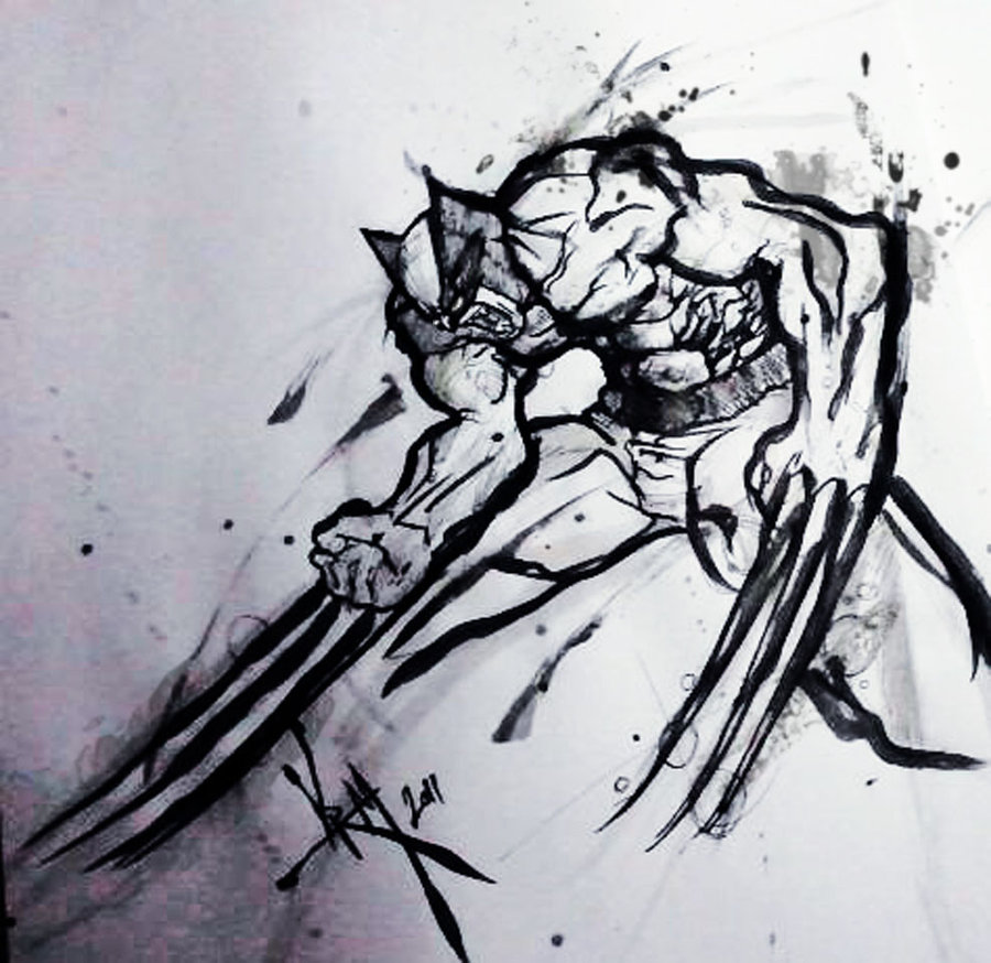 900x874 Wolverine Sketch By Madpenciler - Wolverine Sketch Art