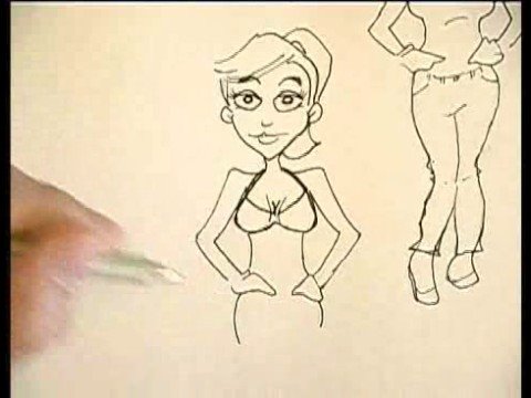 480x360 Drawing Cartoon Clothes For Women Drawing Cartoon Clothes For - Woman Cartoon Sketch