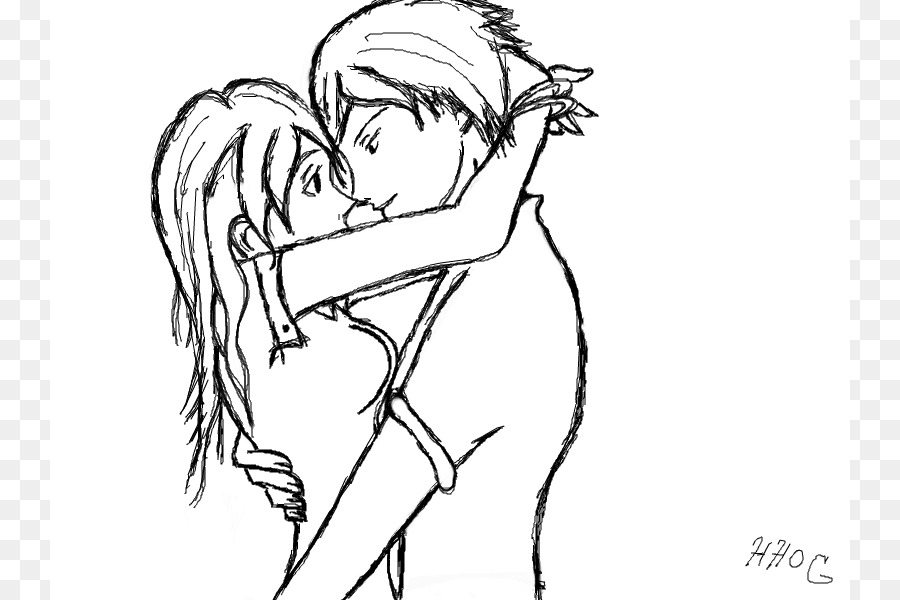 900x600 Drawing Cartoon Love Couple Sketch - Woman Cartoon Sketch