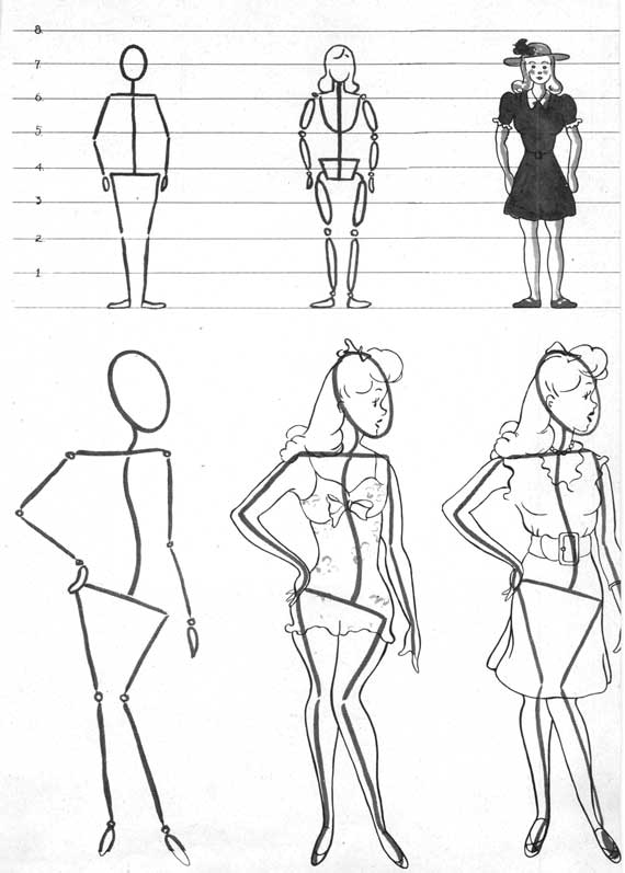 570x797 How To Draw A Cartoon Woman - Woman Cartoon Sketch