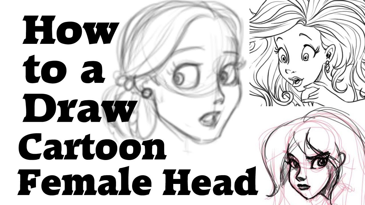 1280x720 How To Draw A Cartoon Female Head - Woman Cartoon Sketch