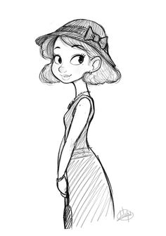 236x335 Beautiful Pencil Sketches Of Cartoon Women - Woman Cartoon Sketch