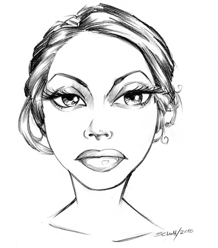 439x500 Sandra D. Sketch By Michaelscholl Media Amp Culture Cartoon Toonpool - Woman Cartoon Sketch