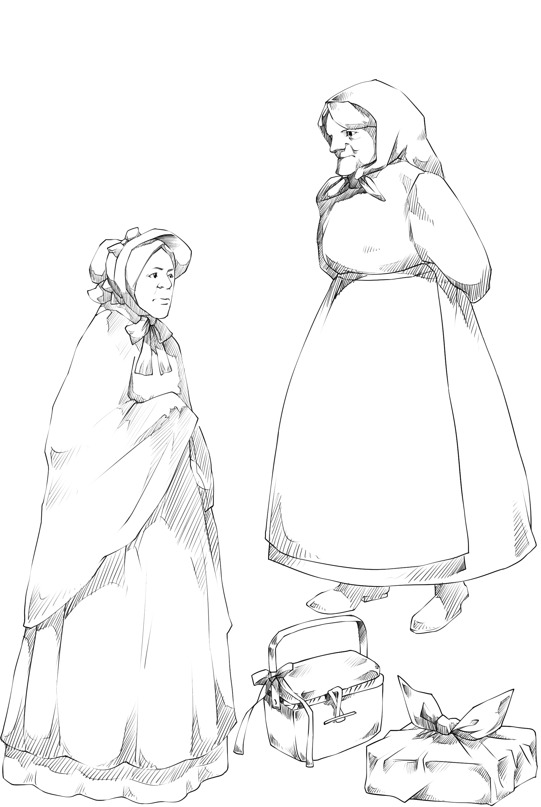 1890x2816 Cartoon Drawing Sketch - Woman Cartoon Sketch