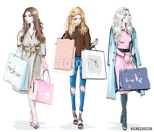 500x429 Stylish Beautiful Young Woman In Hat. Sketch. Hand Drawn Girl In - Woman Fashion Sketch