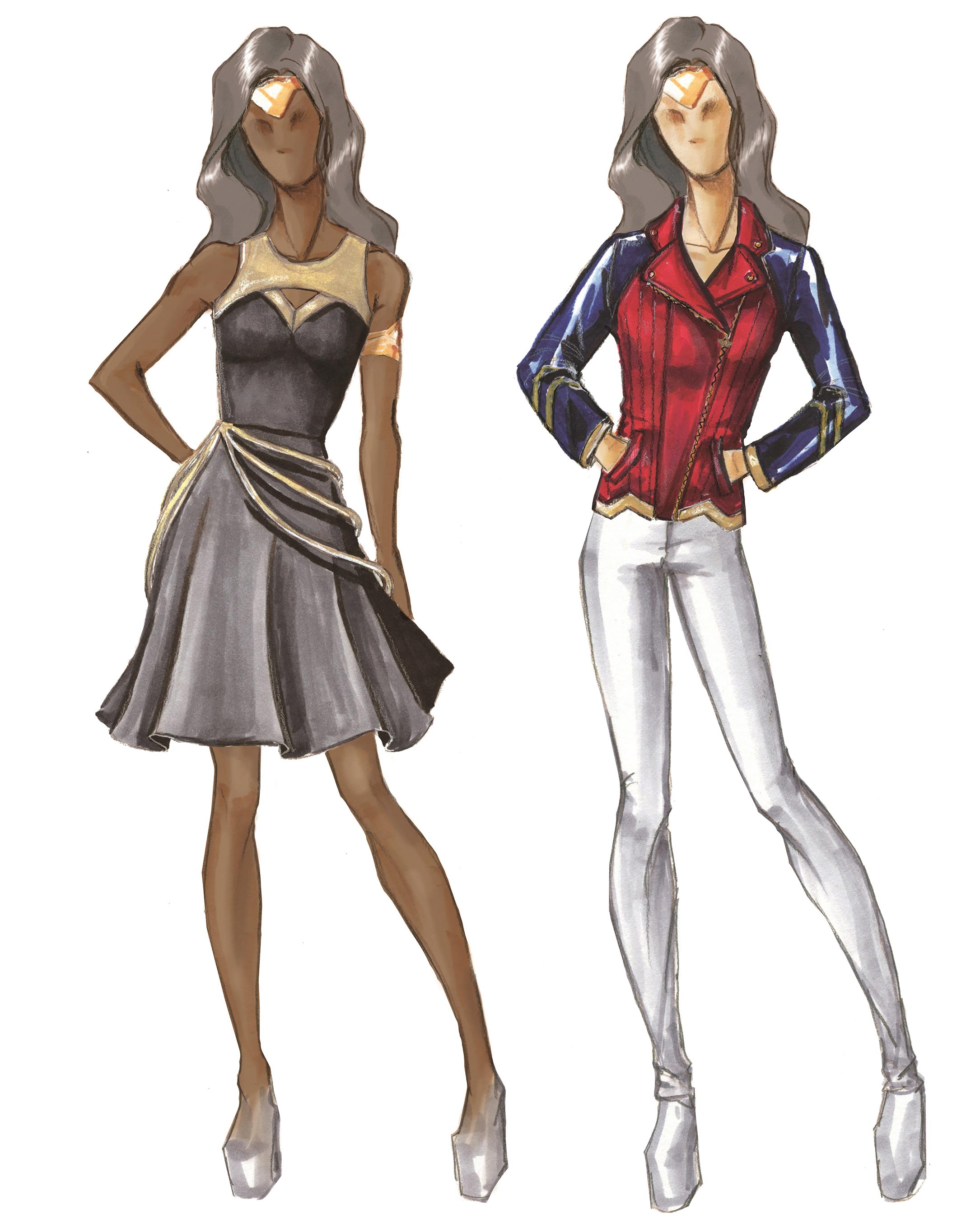2170x2700 Wonder Woman Hot Topic Unveils Clothing Line Based On Dc - Woman Fashion Sketch